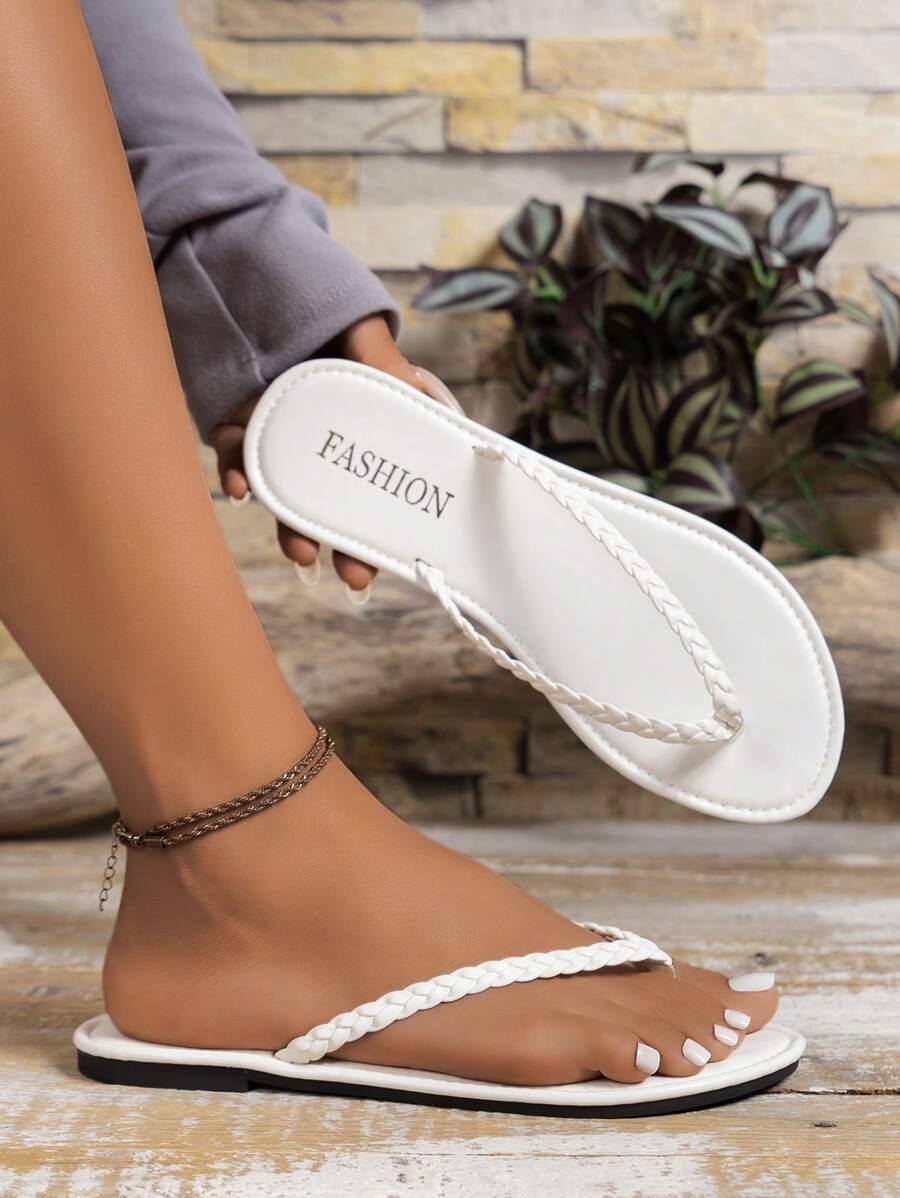 SHEIN BIAŁE KLAPKI CASUAL S06__41