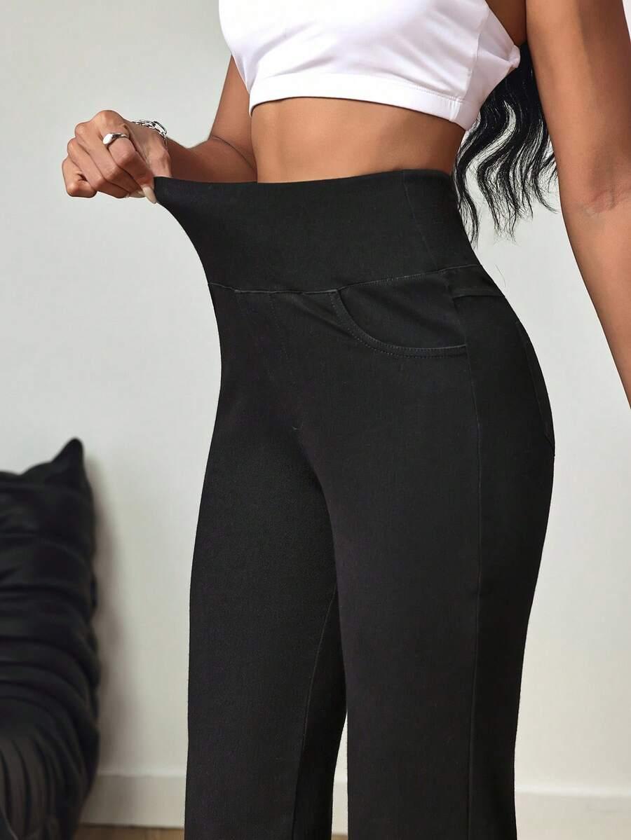 SHEIN CZARNE SPODNIE CASUAL S06__L