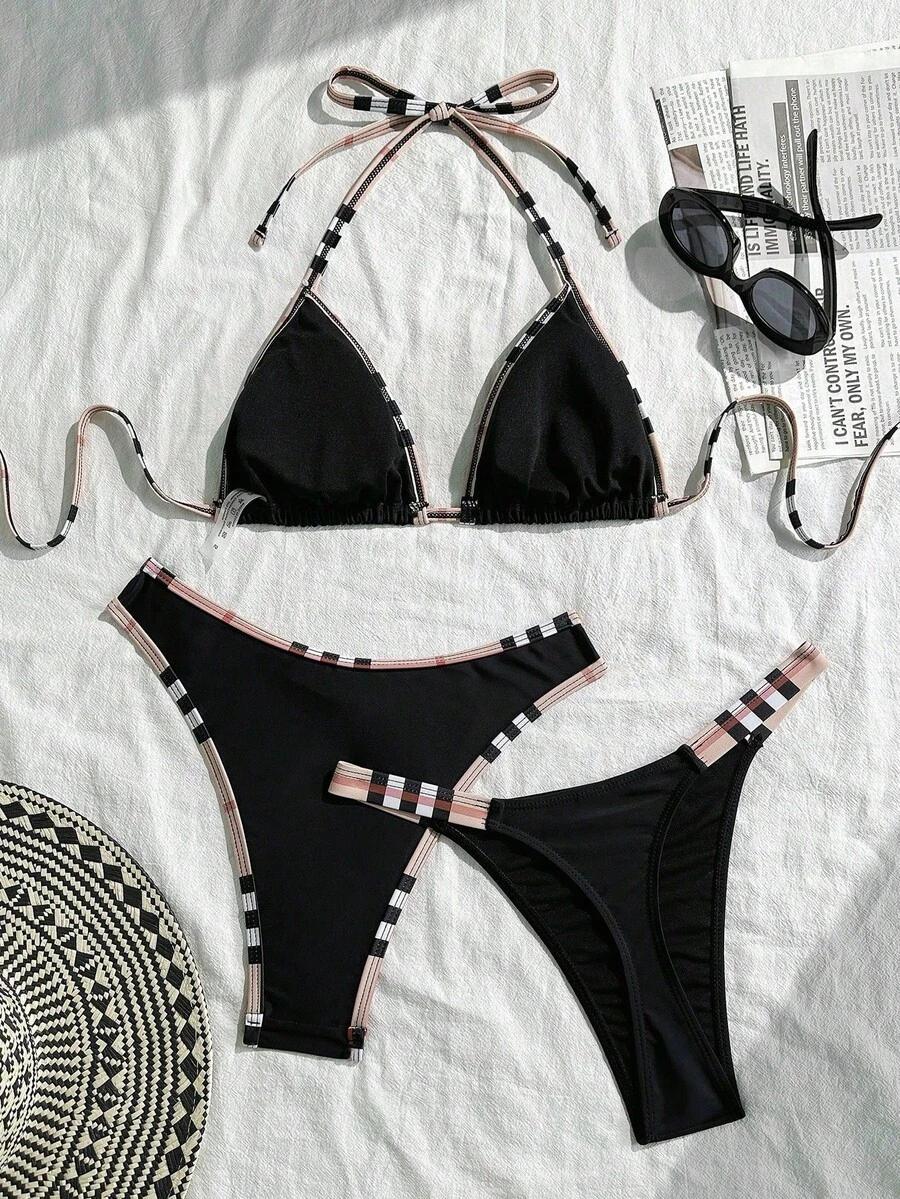 SHEIN DWUCZĘSCIOWY STRÓJ KĄPIELOWY 3-PACK S09__M