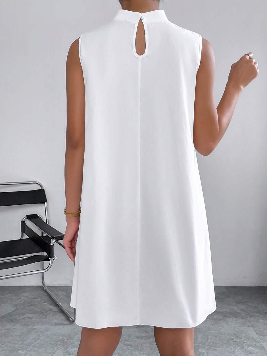 SHEIN BIAŁA SUKIENKA BEZ RĘKAWÓW S06__L