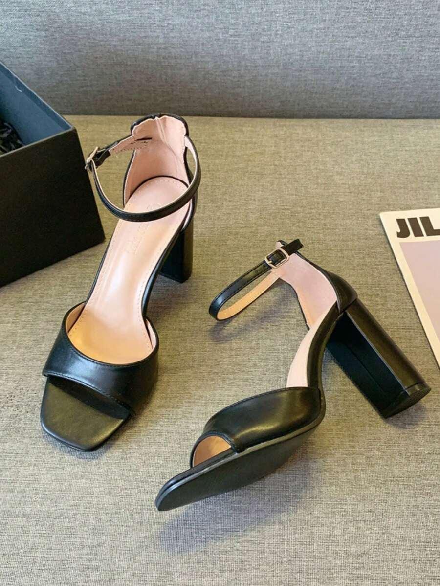 SHEIN CZARNE SANDAŁY OBCAS S06__36