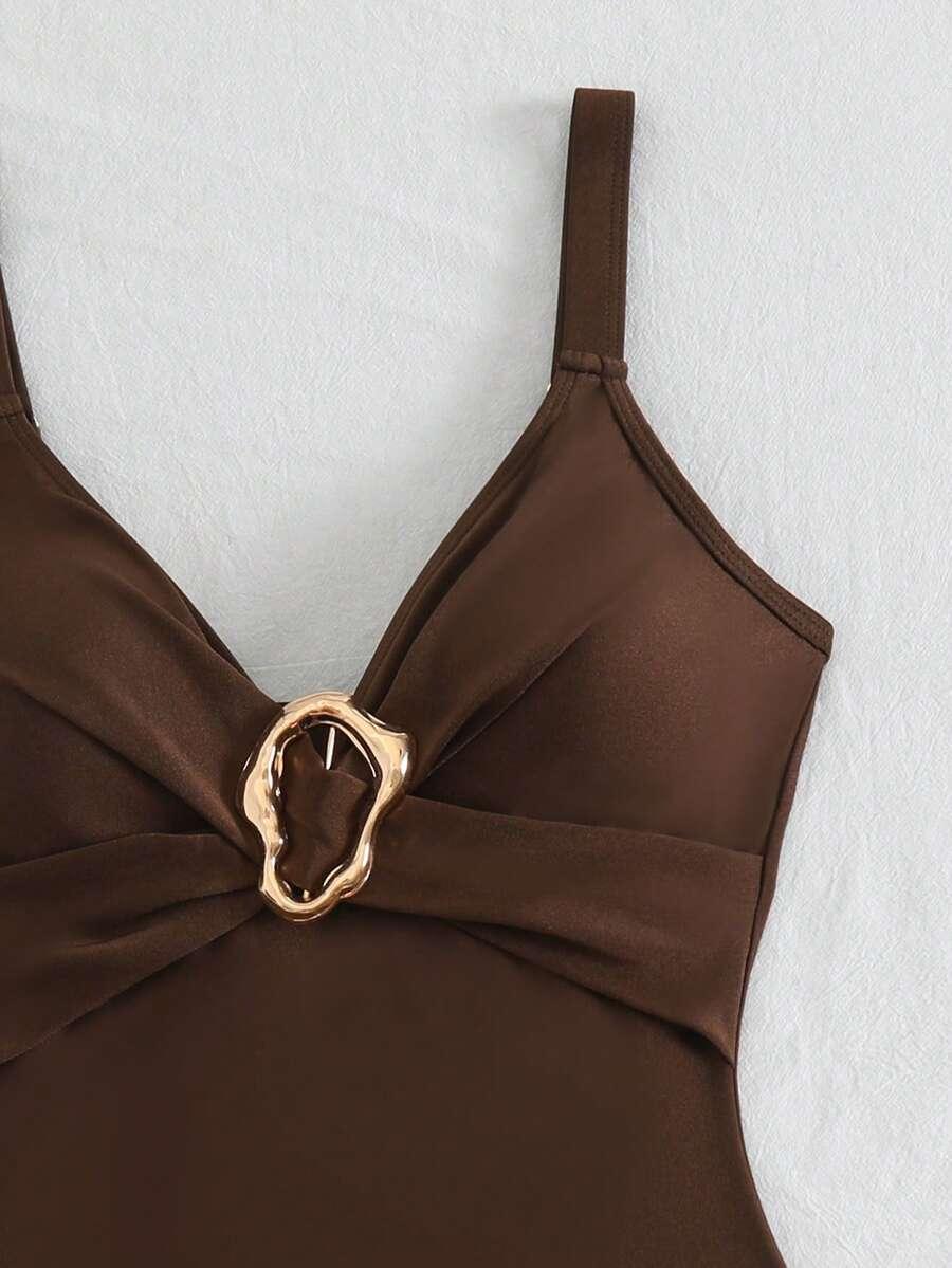 SWIM CHICCIA BRĄZOWY JEDNOCZĘŚCIOWY STÓJ KĄPIELOWY S09__L