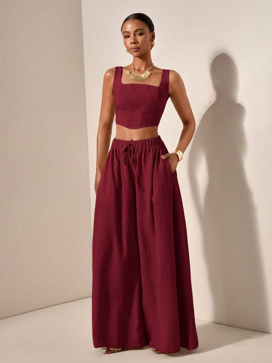 ZIVAH BORDOWY KOMPLET TOP SPODNIE S06__XS