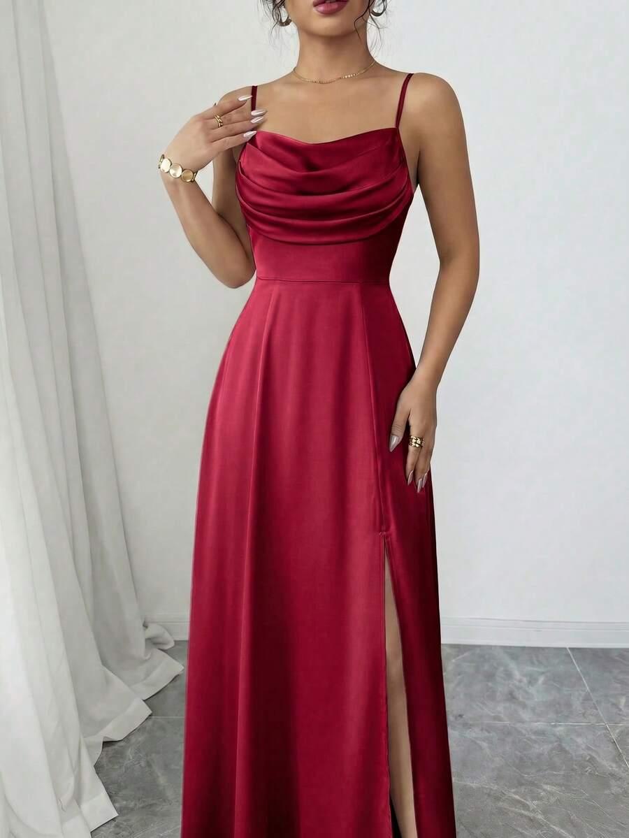 ELENZGA BORDOWA SATYNOWA MAXI SUKIENKA S06__XL