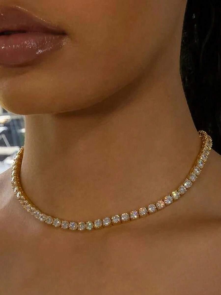 SHEIN KLASYCZNY NASZYJNIK ZDOBIENIE S07