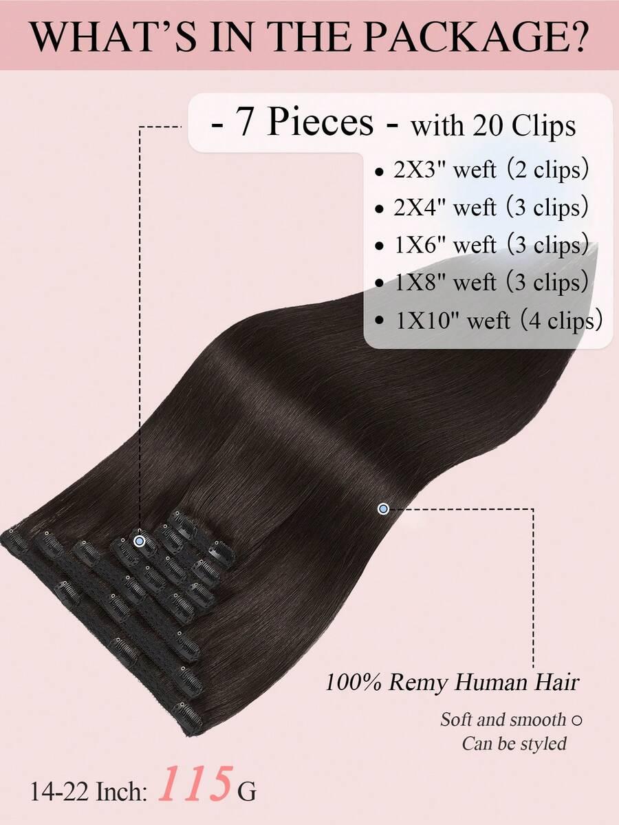 9AM HAIR DOCZEPIANE WŁOSY KLIPSY S07__45CM