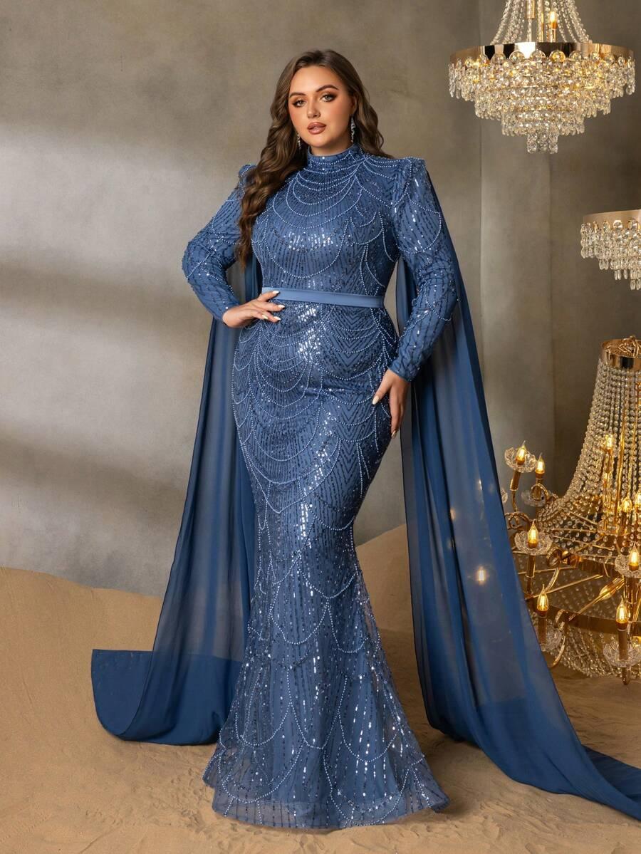 FAERIESTY NIEBIESKA MAXI SUKIENKA ZDOBIENIA S06__46