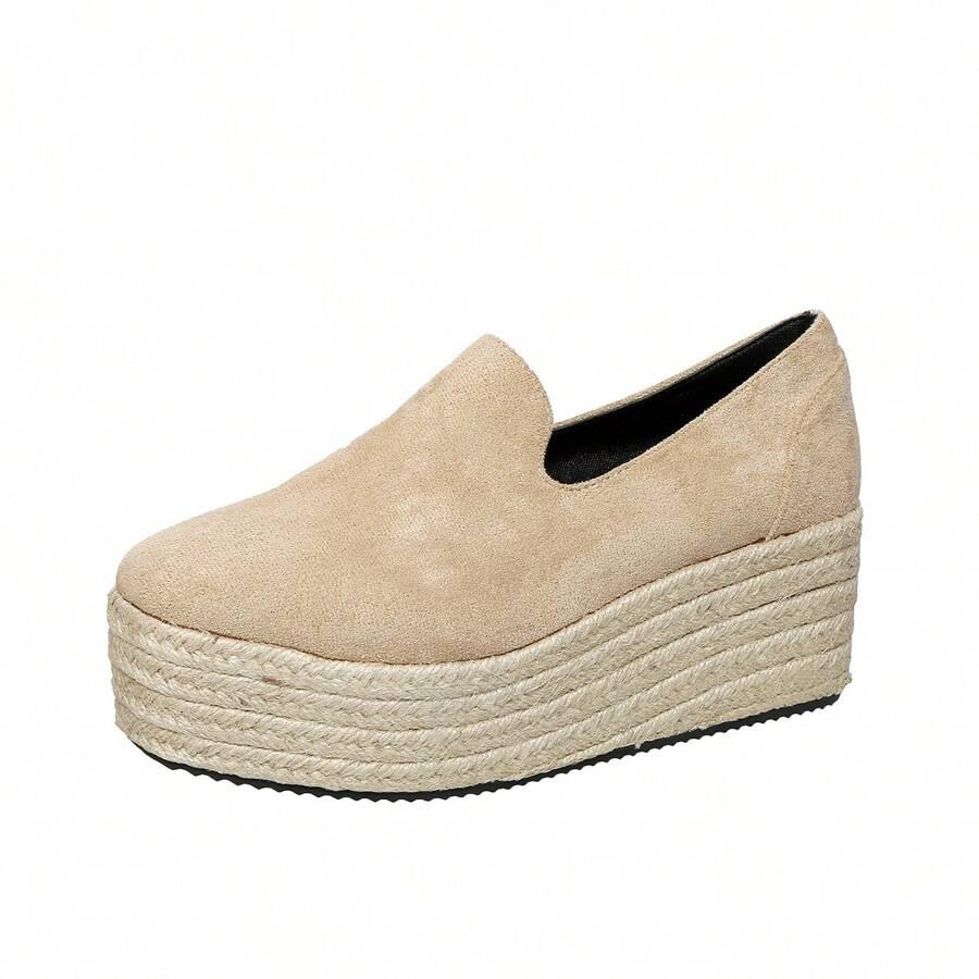 SHEIN BEŻOWE ESPADRYLE NA KOTURNIE S06__37,5