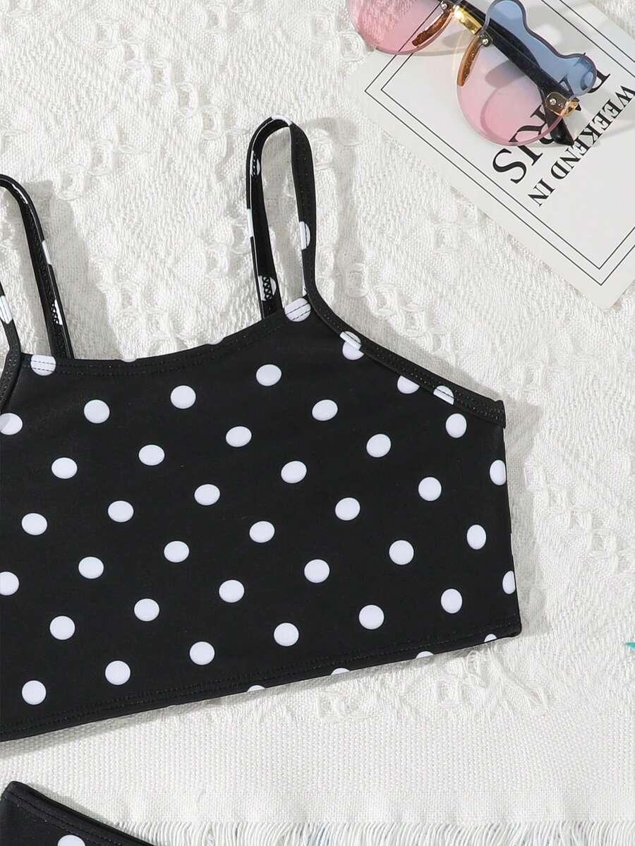 SHEIN DWUCZĘŚCIOWY STRÓJ KĄPIELOWY W GROSZKI S09__110/116