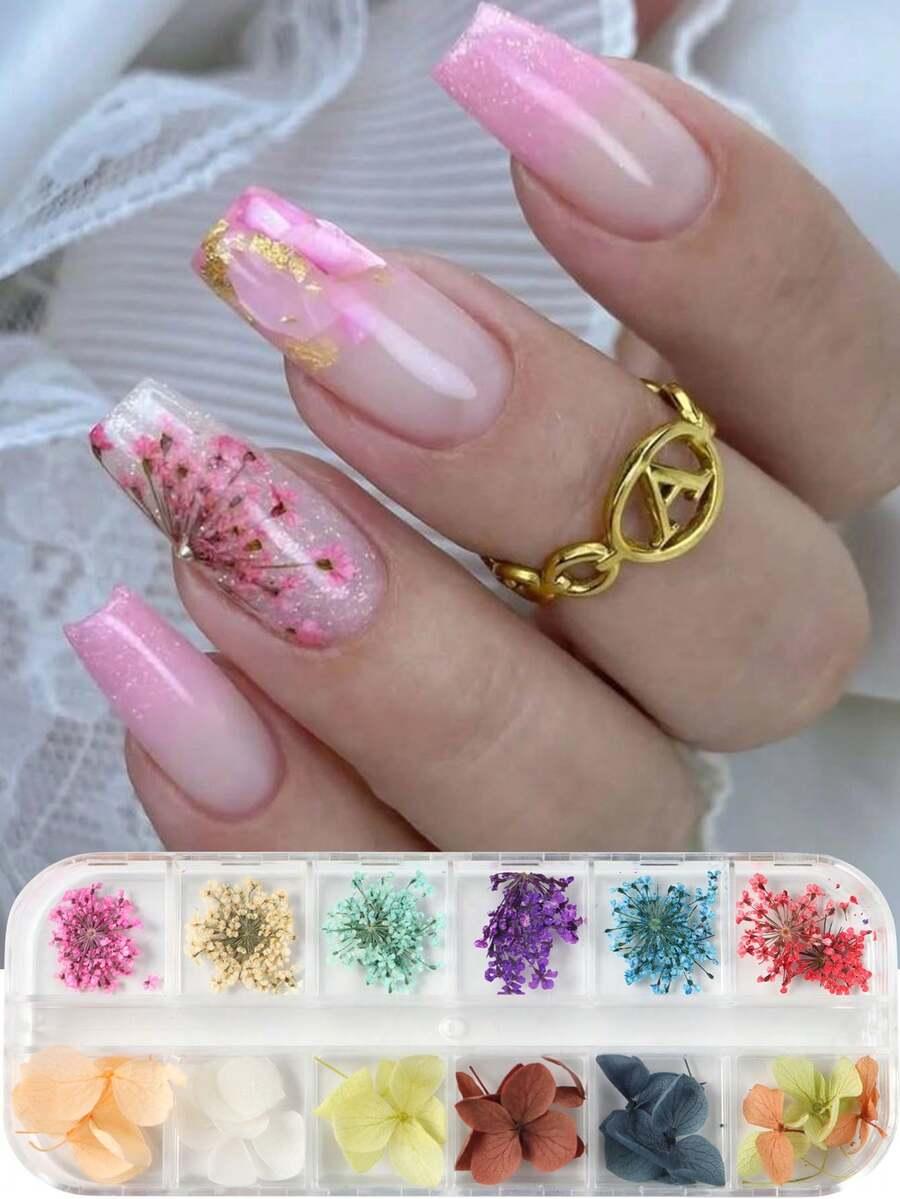SHEIN OZDOBY DO PAZNOKCI KWIATY S07__