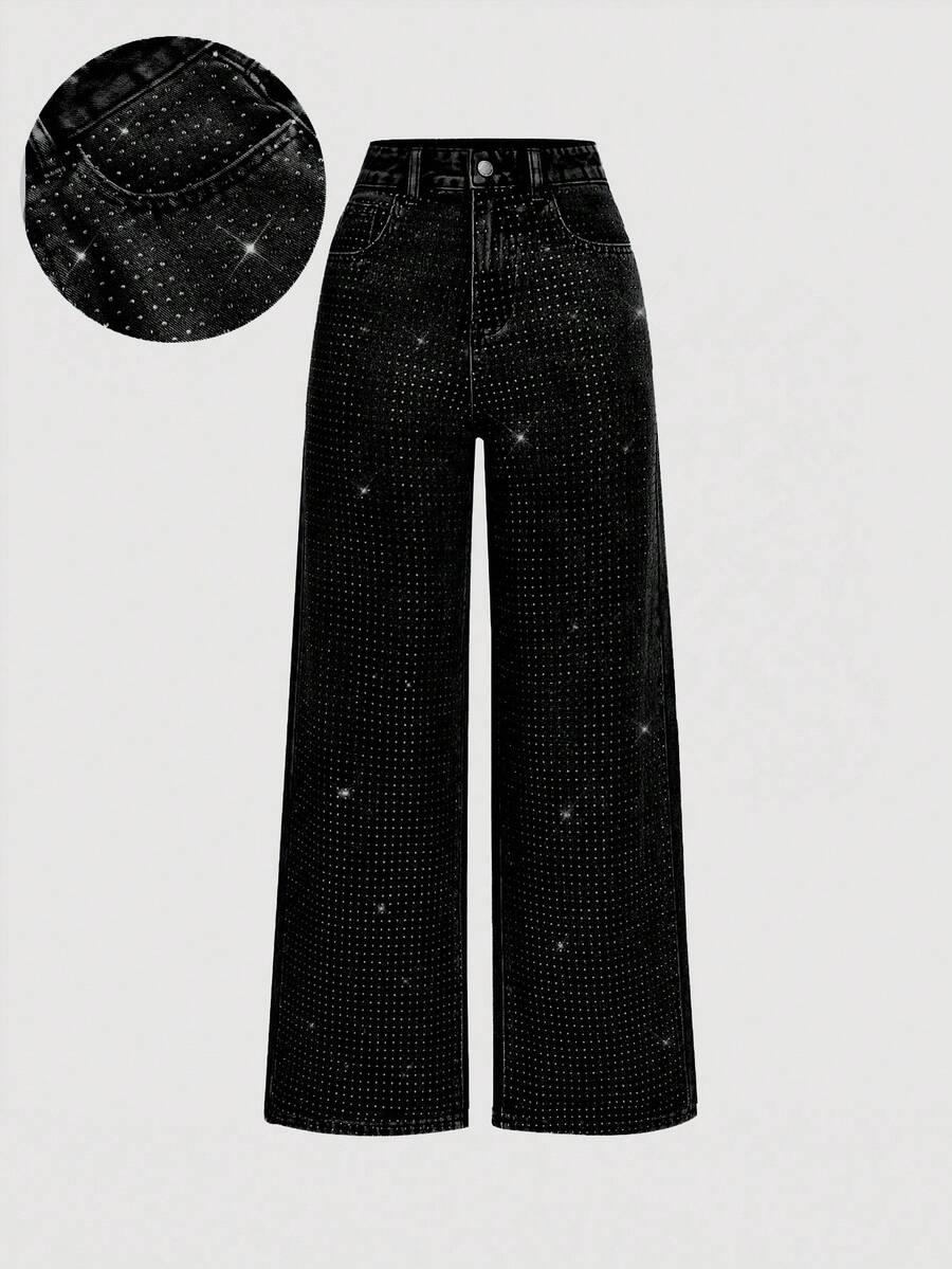 SHEIN CZARNE SPODNIE JEANS XXS
