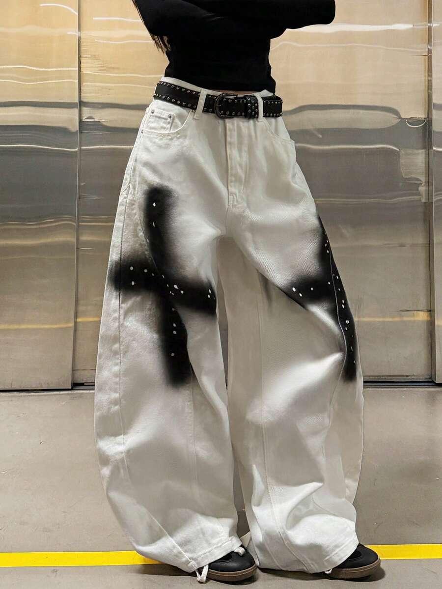 SHEIN SPODNIE SZEROKIE NOGAWKI S06__L