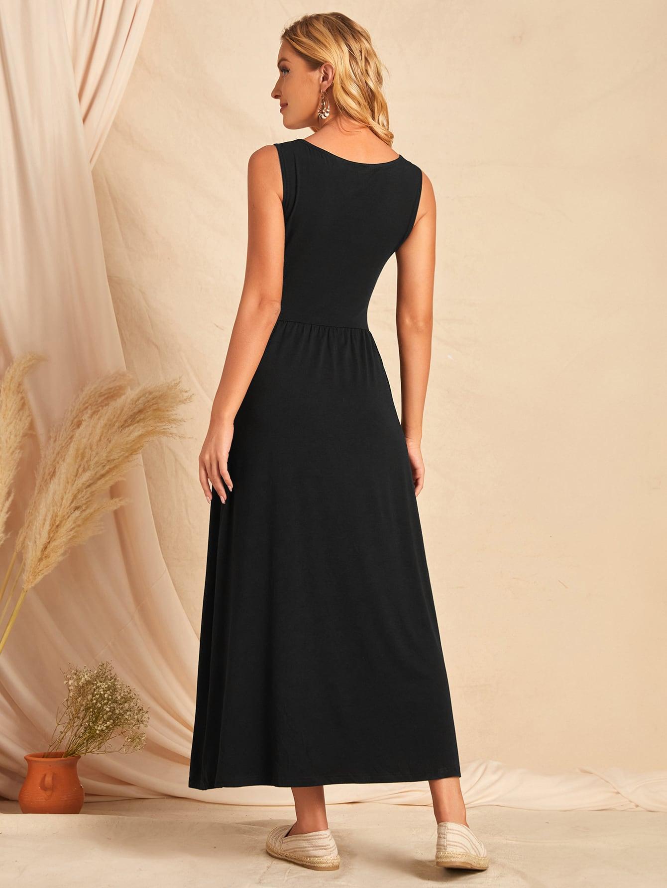 EMERY ROSE CZARNA MAXI SUKIENKA S06__XL