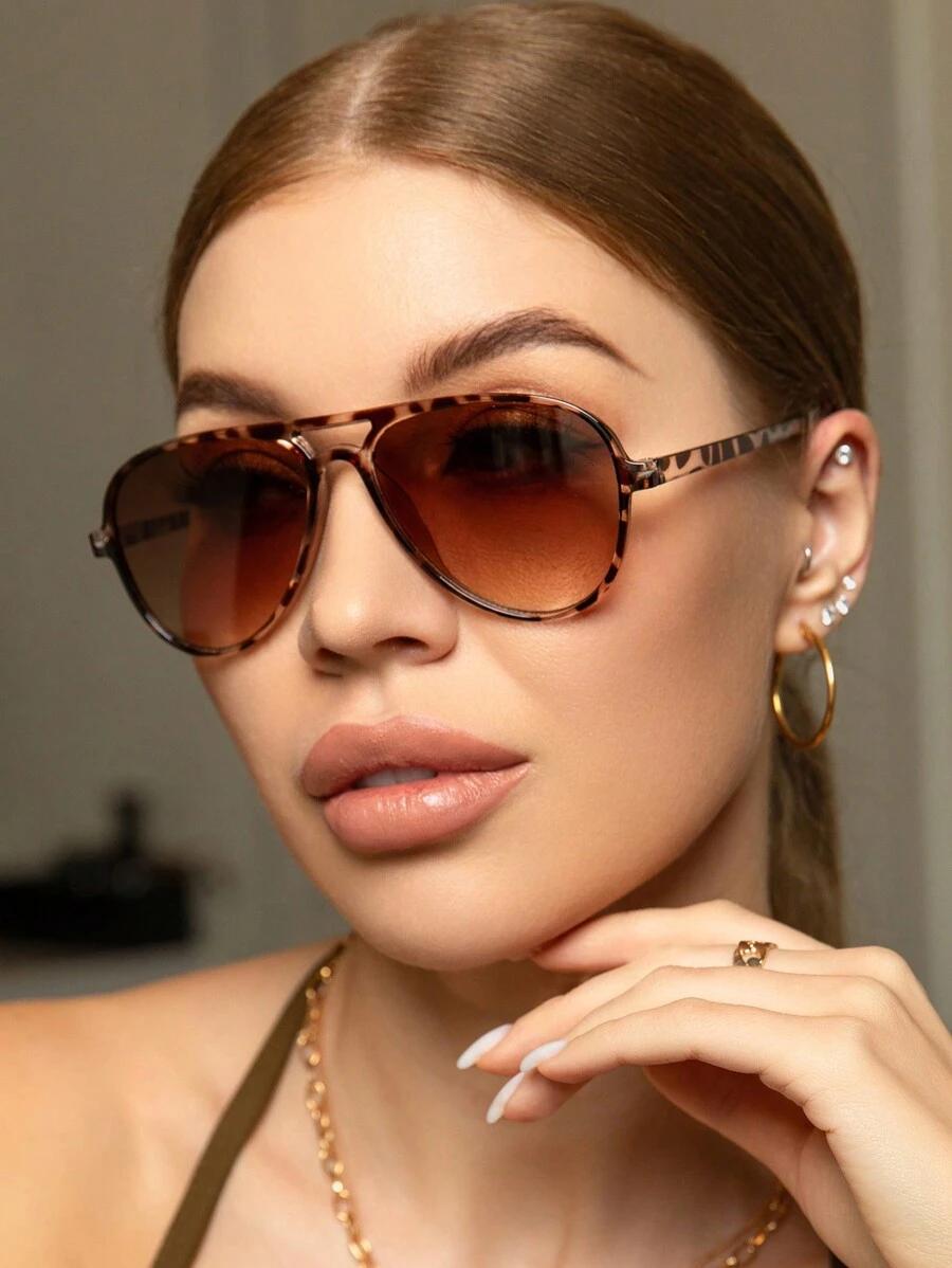 SHEIN OKULARY PRZECIWSŁONECZNE ANIMAL PRINT S07