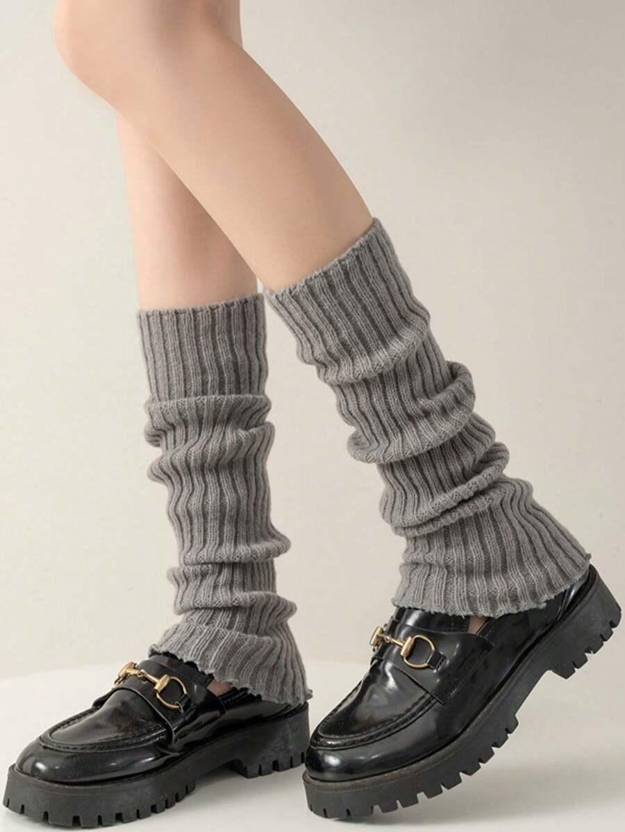 SHEIN SZARE OCIEPLACZE NA NOGI W01
