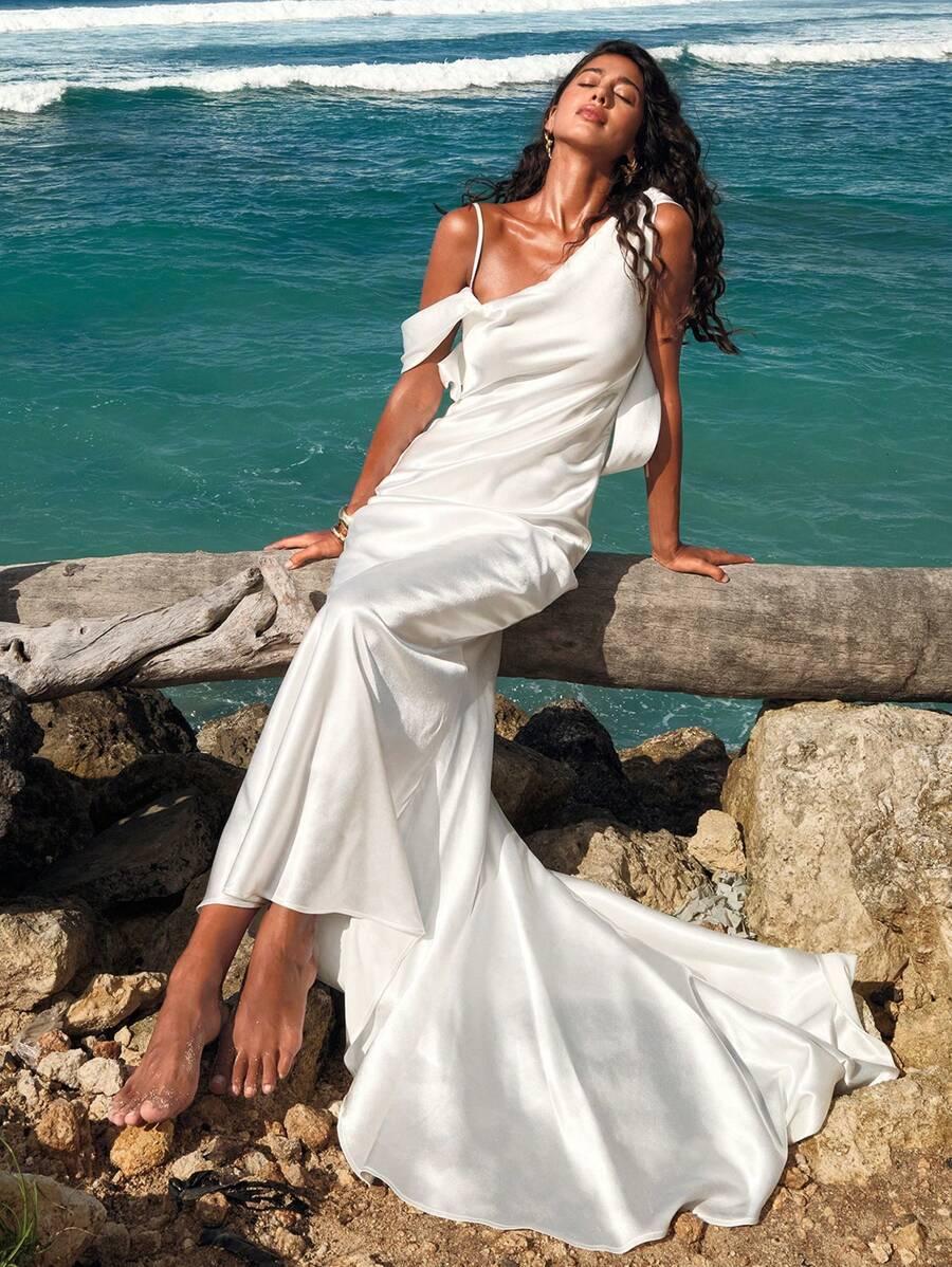 SHEIN BIAŁA MAXI SUKIENKA S06__L