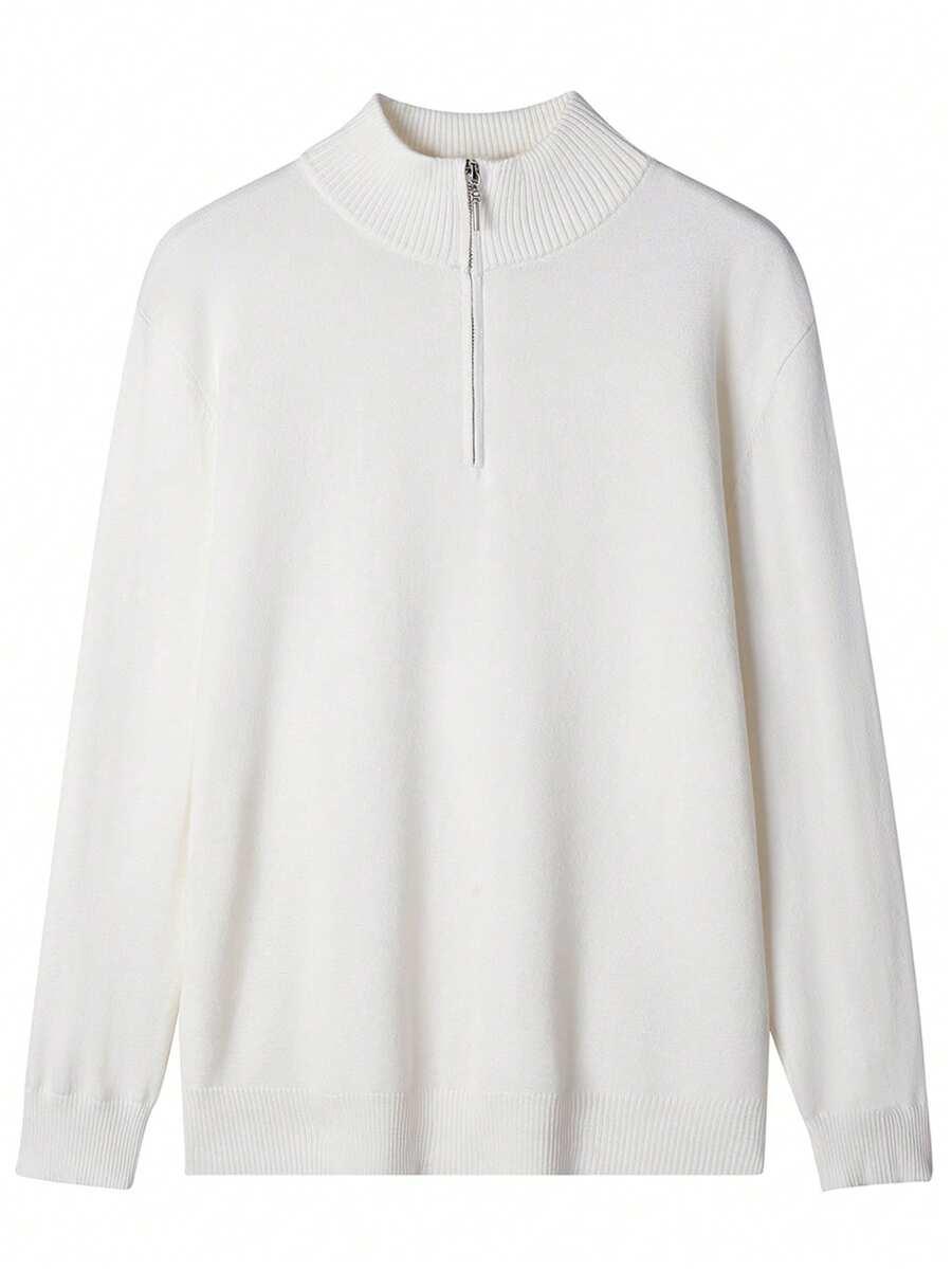 SHEIN BIAŁY SWETER ZAMEK