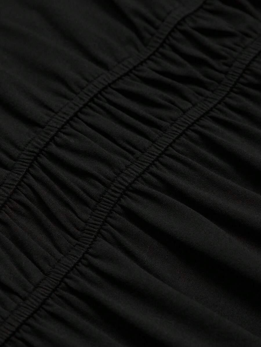 SHEIN CZARNA MIDI SUKIENKA NA RAMIĄCZKACH S06__XXL