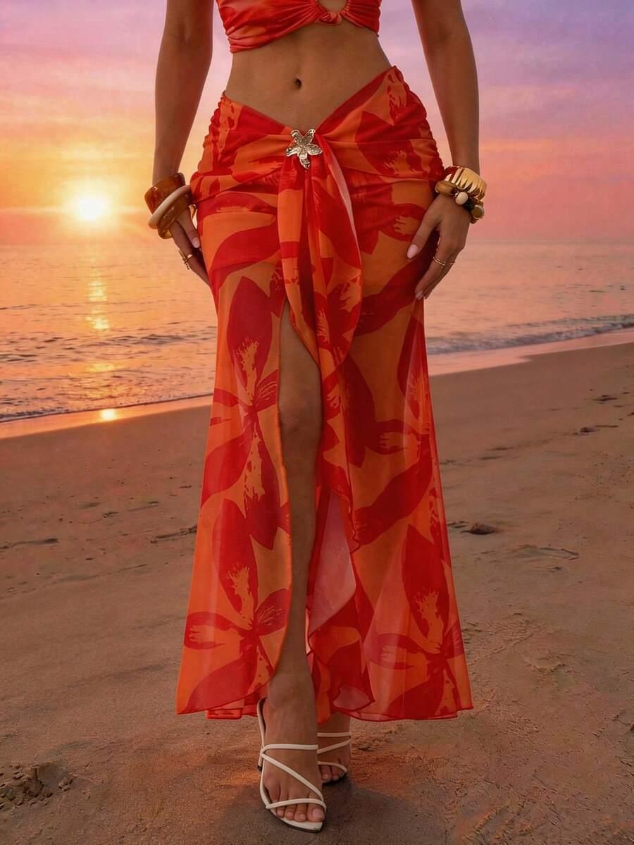 SHEIN MAXI SPÓŁDNICA ZDOBIENIE S06__XL