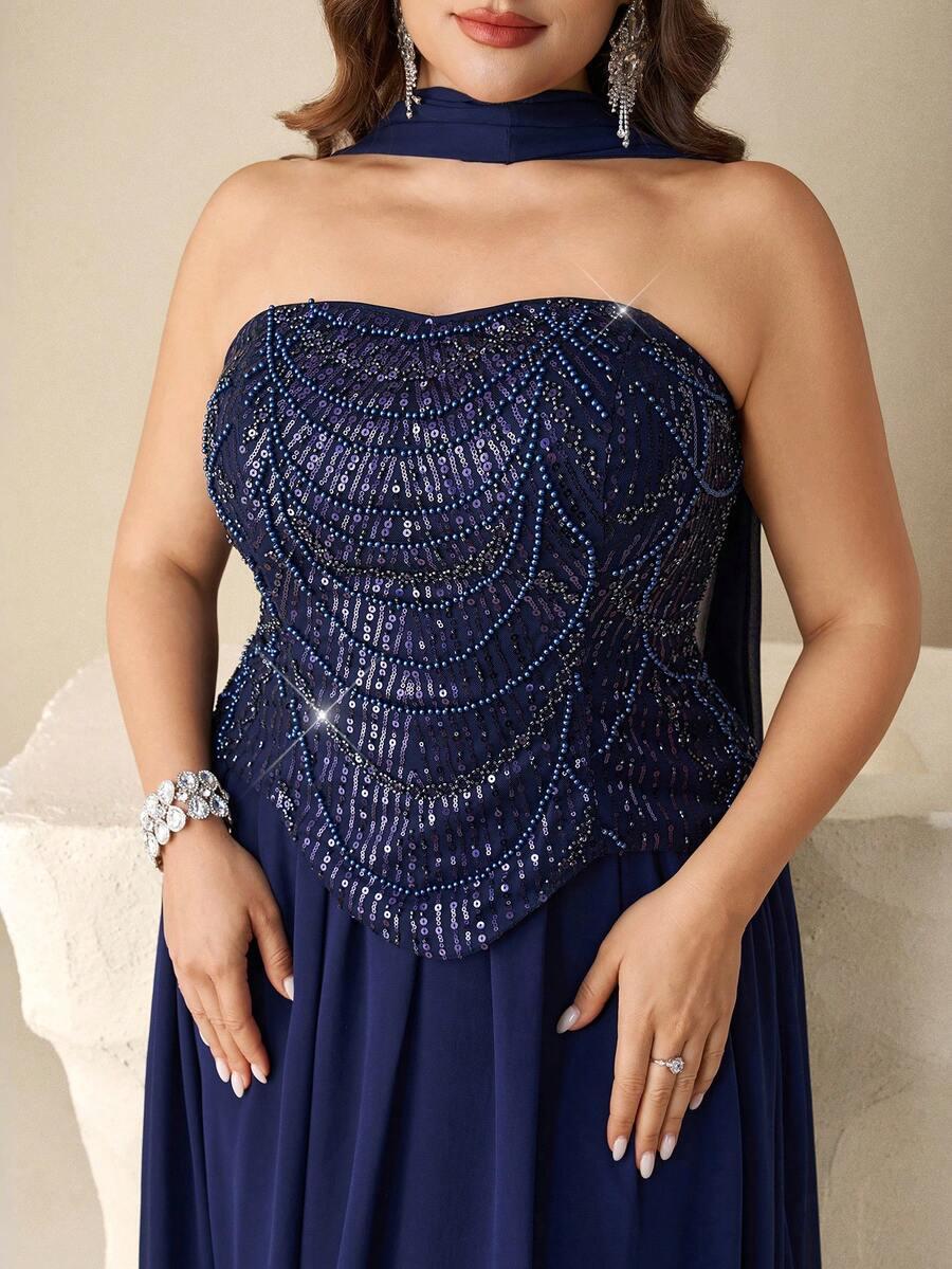 SHEIN NIEBIESKA MAXI SUKIENKA S06__48