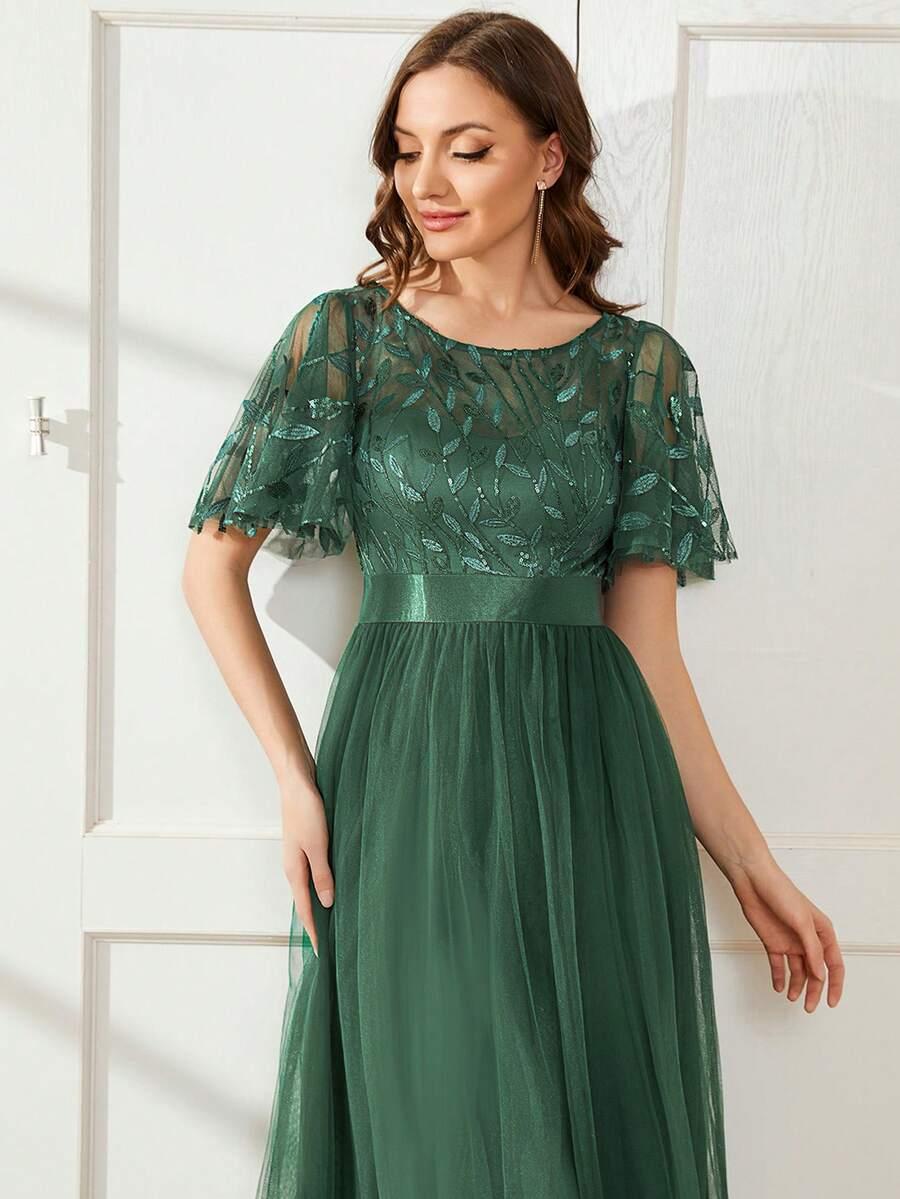 EVERPRETTY ZIELONA MAXI SUKIENKA S06__L