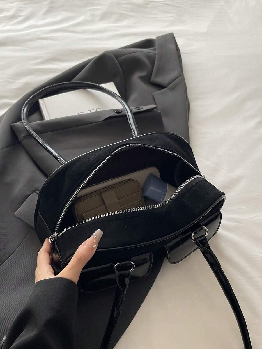 SHEIN CZARNA TOREBKA IMITACJA SKÓRY 28X15