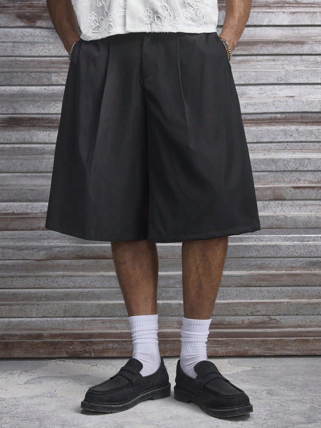 SHEIN CZARNE SPODENKI BERMUDY S06__L