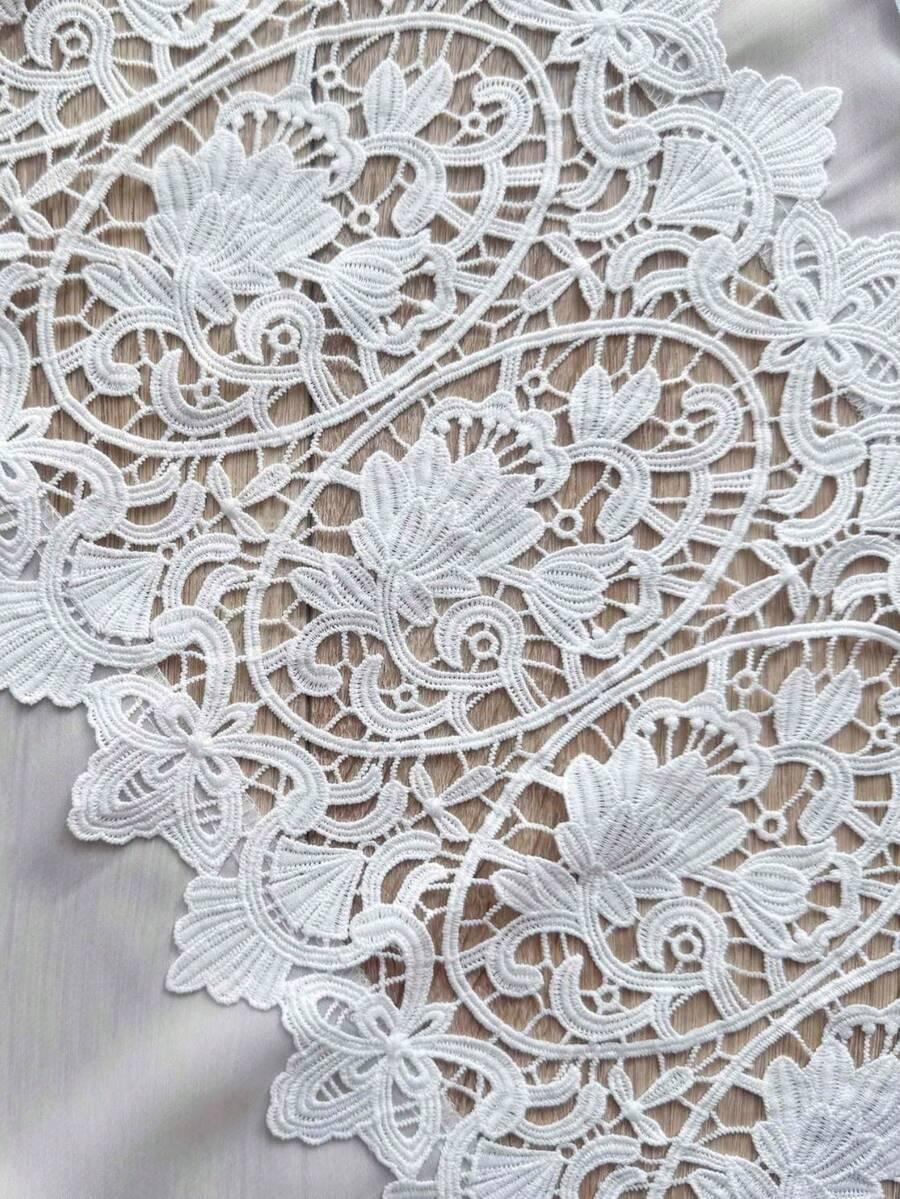 SHEIN BIAŁA FIRANKA KORONKA S07__60X120