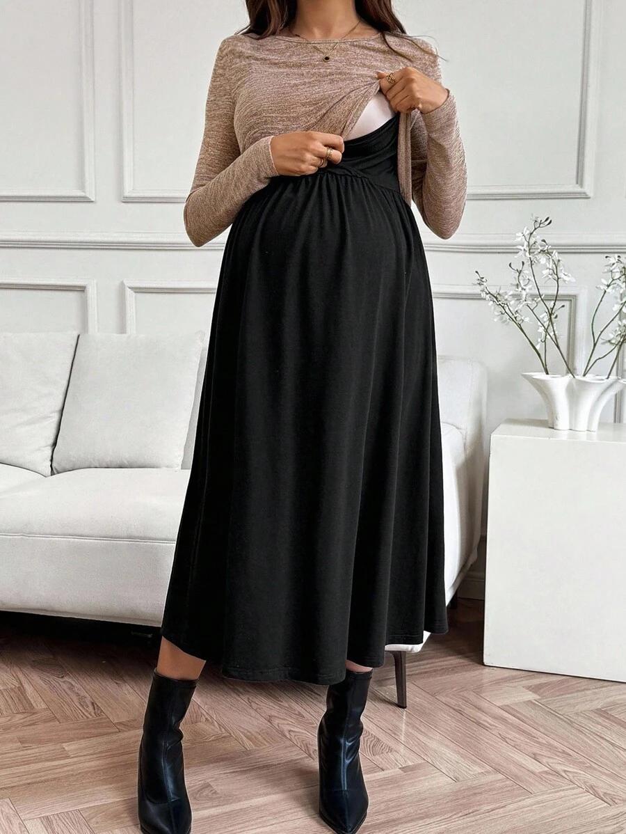 SHEIN SUKIENKA DŁUGI RĘKAW S06__L