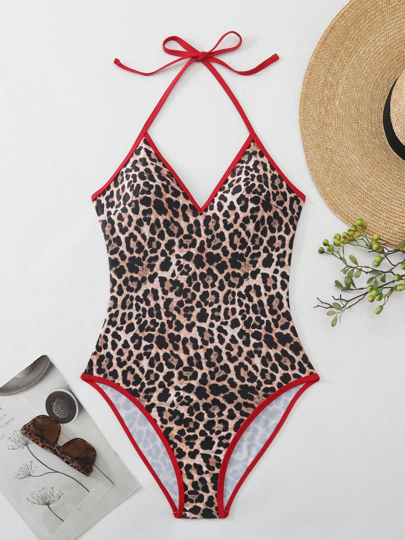 SHEIN JEDNOCZĘŚCIOWY STRÓJ KĄPIELOWY ANIMAL PRINT S09__XL
