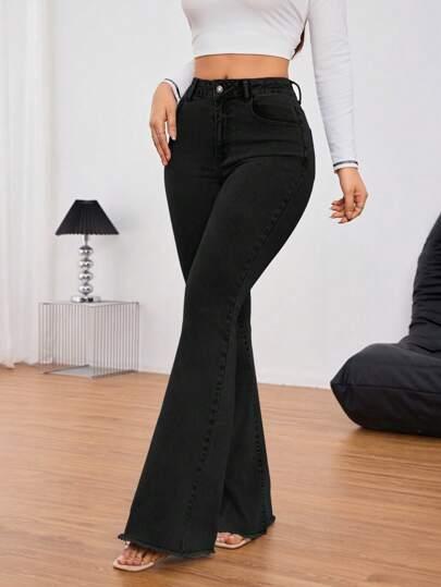 SHEIN CZARNE SPODNIE JEANS S06__L