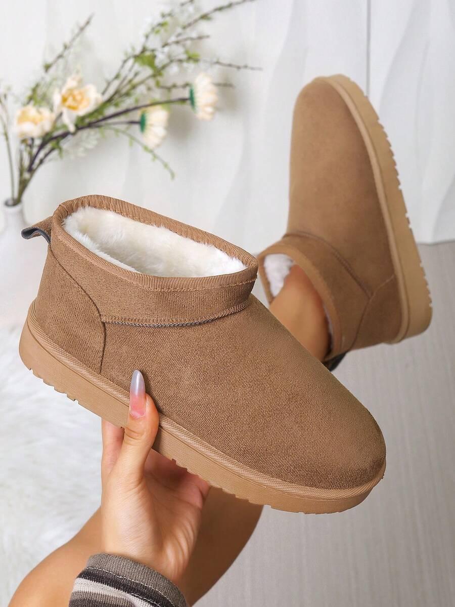 SHEIN BRĄZOWE WSUWANE ŚNIEGOWCE W01__40,5