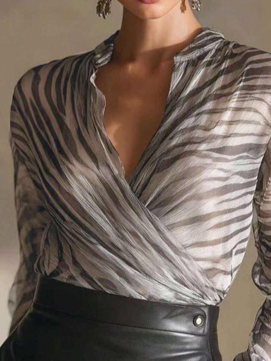 SHEIN BLUZKA ANIMAL PRINT PK01__M