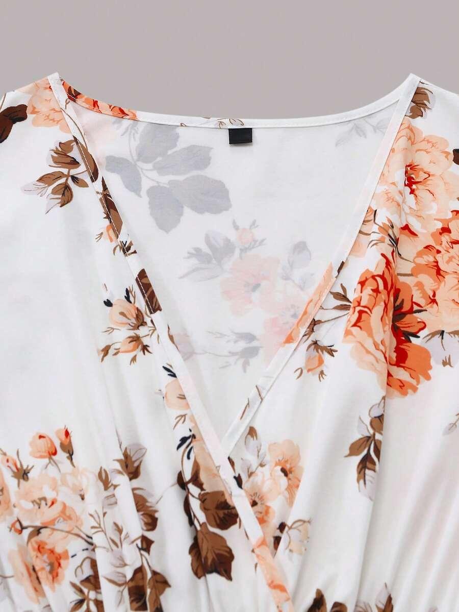 SHEIN MIDI SUKIENKA KWIATY S06__L