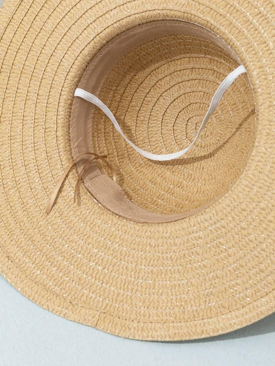 SHEIN BEŻOWY SŁOMIANY KAPELUSZ S07__40-42 CM