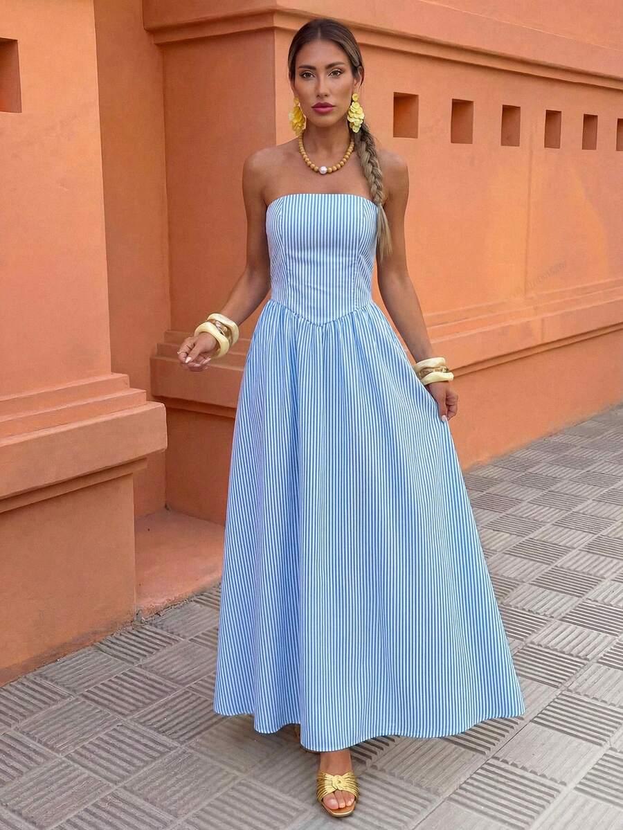 EMERY ROSE NIEBIESKA MAXI SUKIENKA S06__M