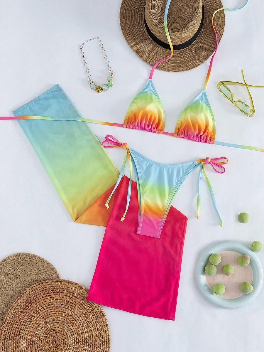 SHEIN DWUCZĘŚCIOWY STRÓJ KĄPIELOWY PAREO S09__S