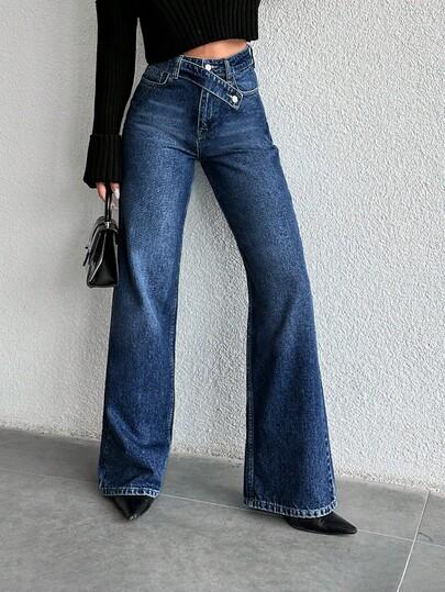 SHEIN NIEBIESKIE SPODNIE JEANS S06__S