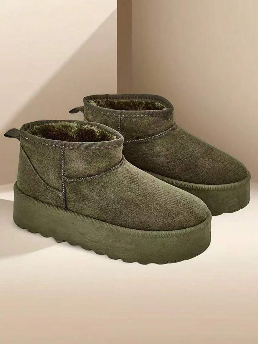 SHEIN ZIELONE BUTY ŚNIEGOWCE PLATFORMA W01__39