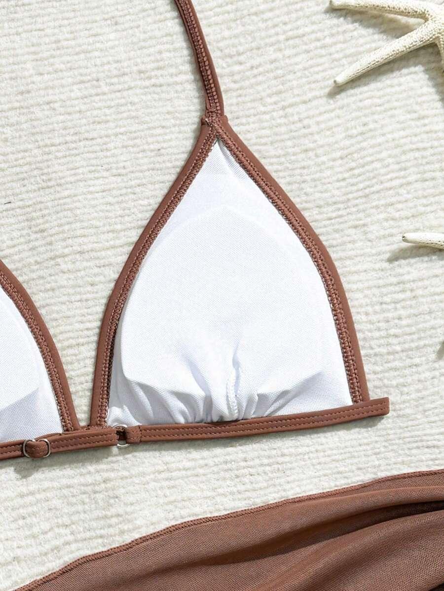 SHEIN DWUCZĘŚCIOWY STRÓJ KĄPIELOWY CHUSTA KOMPLET S09__152/158