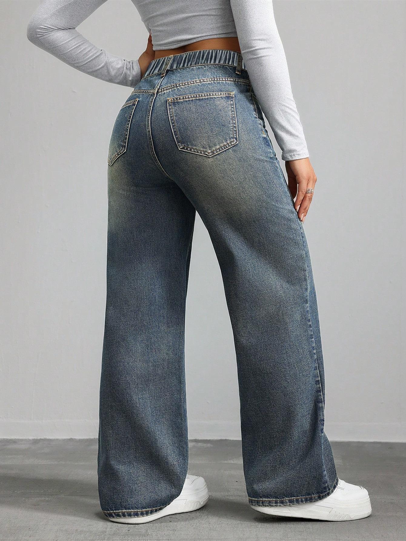 SHEIN NIEBIESKIE SPODNIE JEANS S06__46