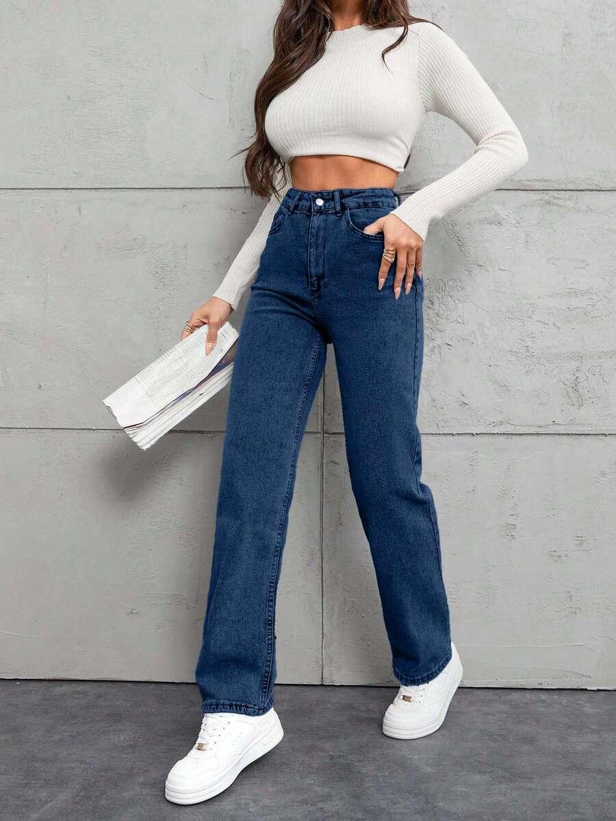 SHEIN NIEBIESKIE SPODNIE JEANS S06__L