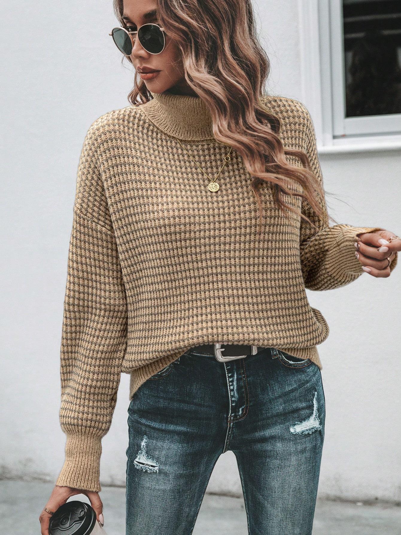 SHEIN BEŻOWY SWETER GOLF S06__S