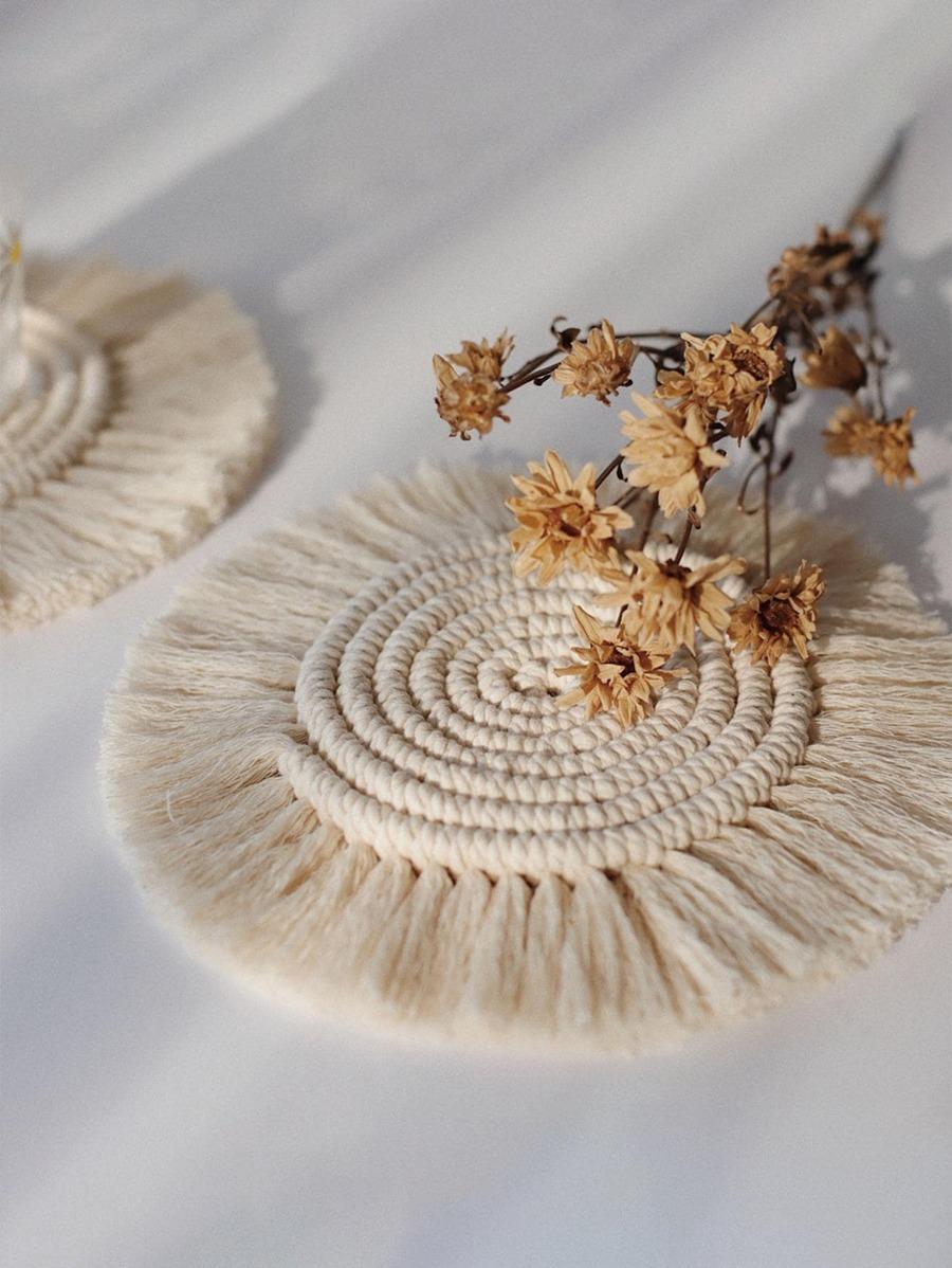 SHEIN PODKŁADKA POD KUBEK SZKLANKĘ BOHO FRĘDZLE S07__1SZT