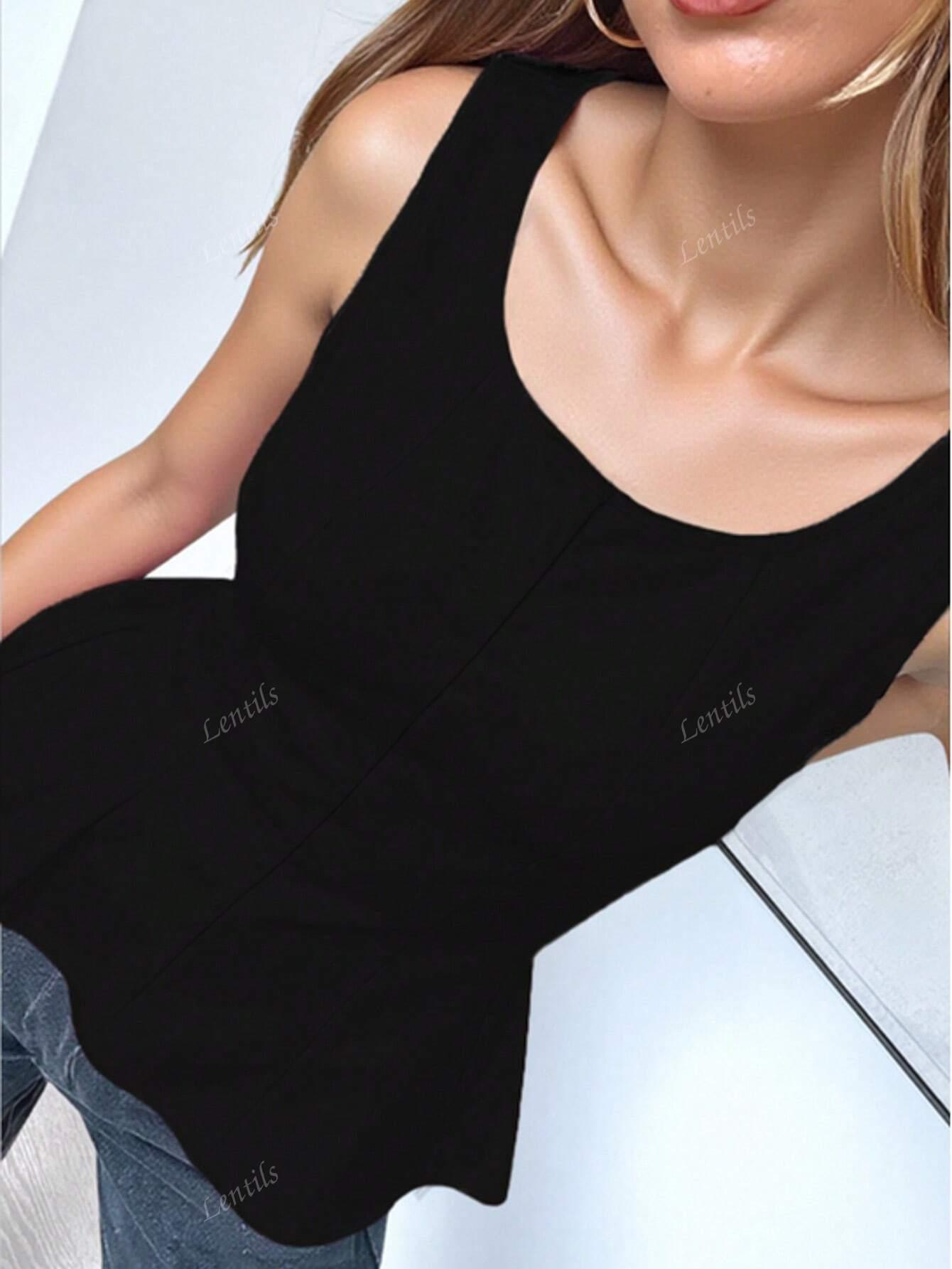 SHEIN CZARNA BLUZKA ODKRYTE RAMIONA S06__M