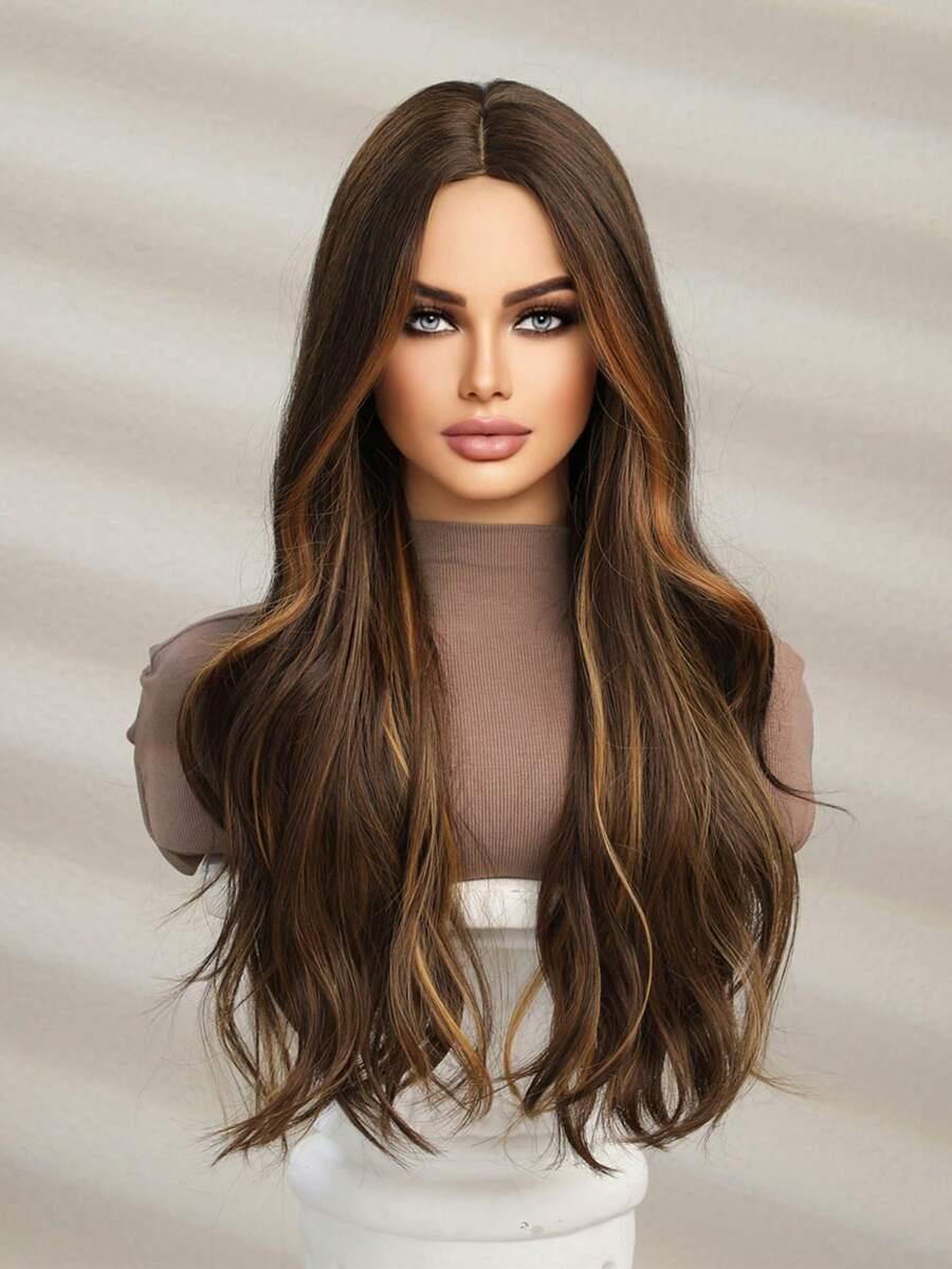 SHEIN PERUKA BRĄZOWE WŁOSY S07__60CM