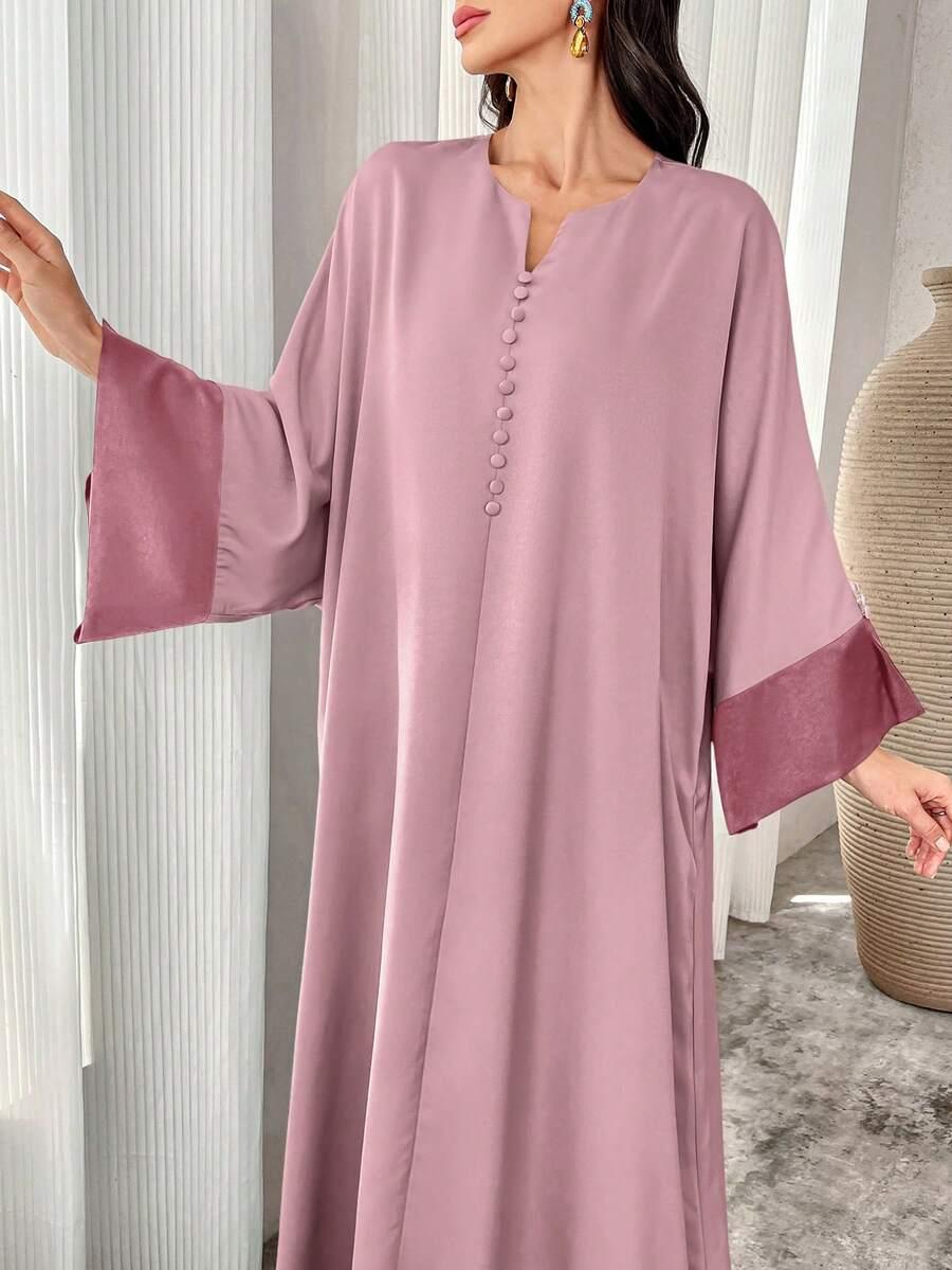 AL NAJMA RÓŻOWA MAXI SUKIENKA S06__50