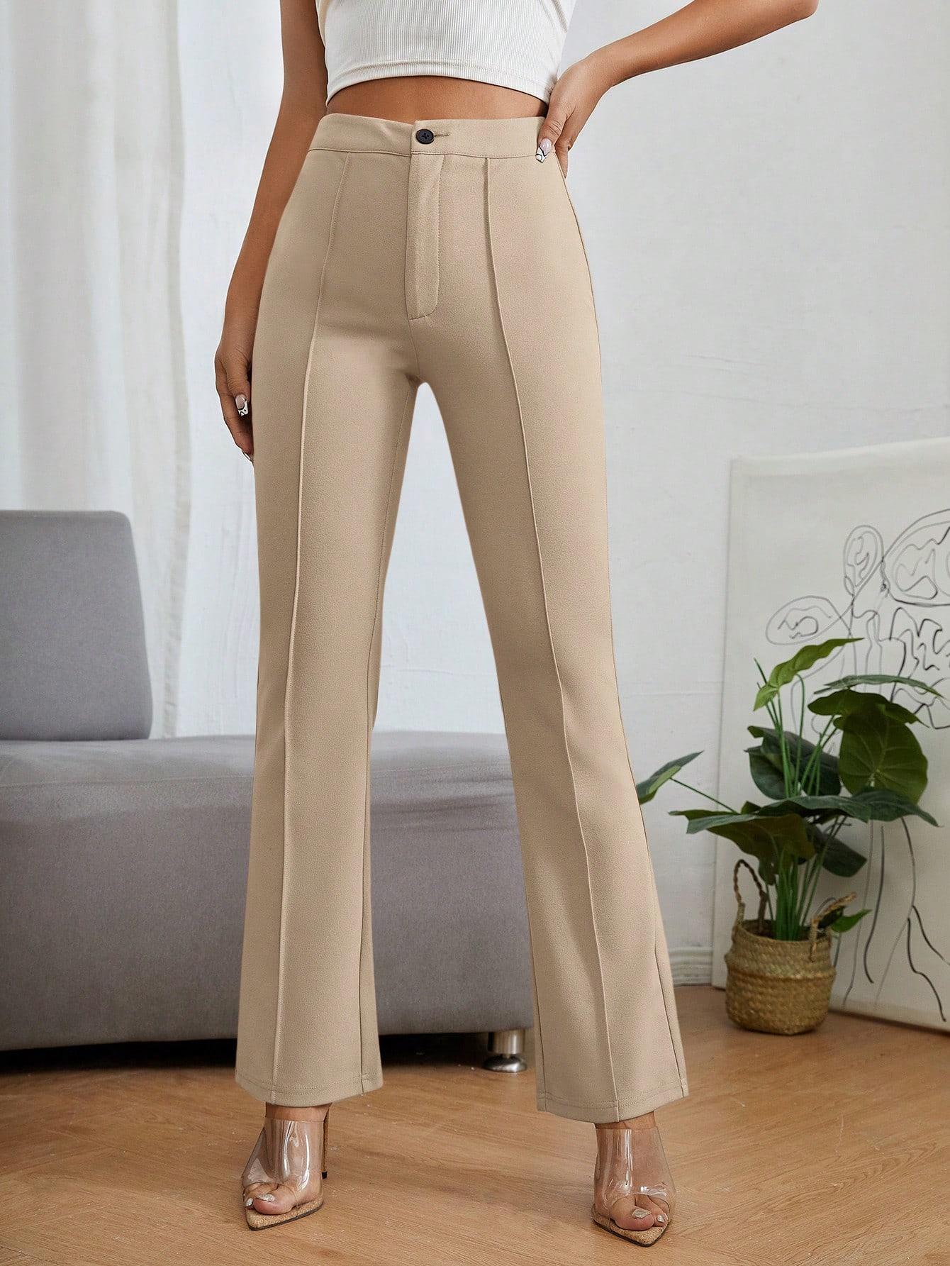 SHEIN BEŻOWE ELEGANCKIE SPODNIE S06__M
