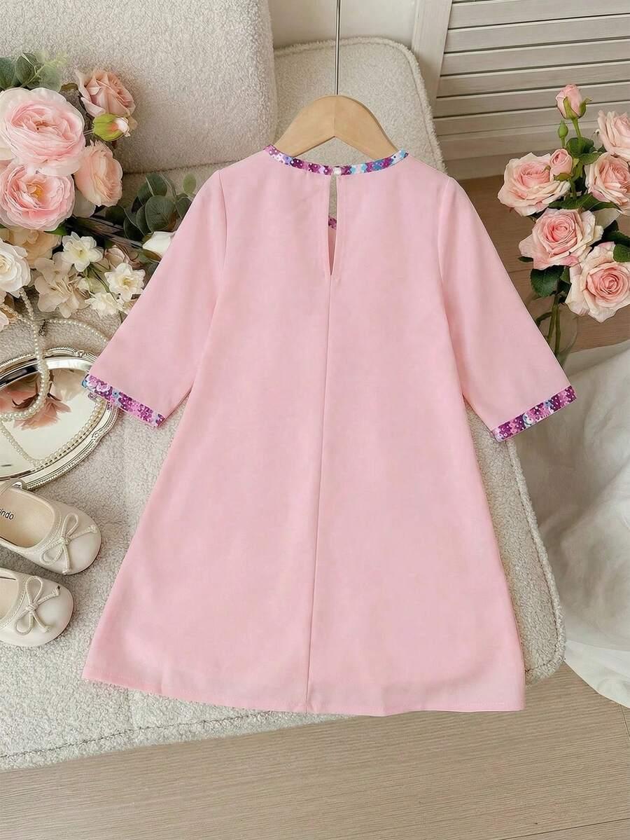 SHEIN RÓŻOWA SUKIENKA PRINT S06__68/74