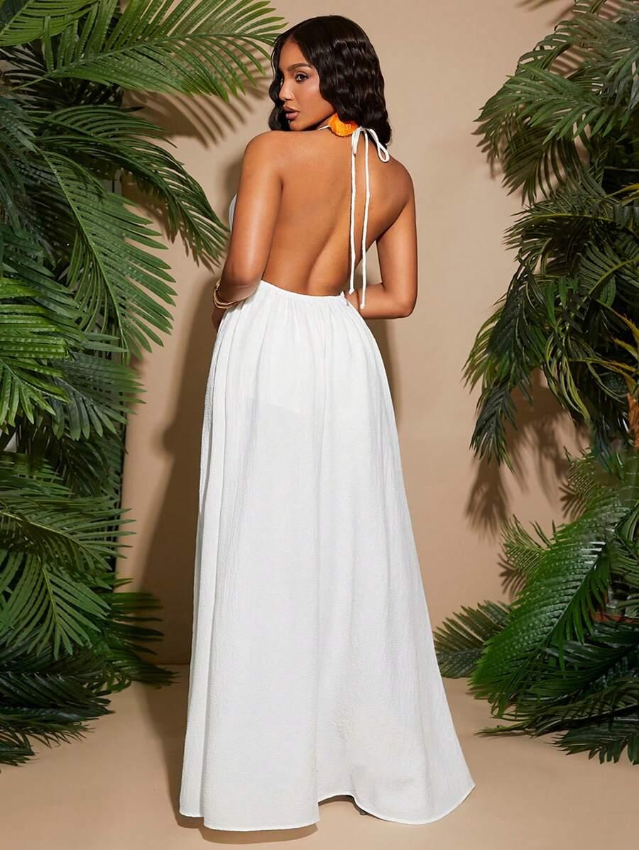 SHEIN BIAŁA MAXI SUKIENKA S06__XS